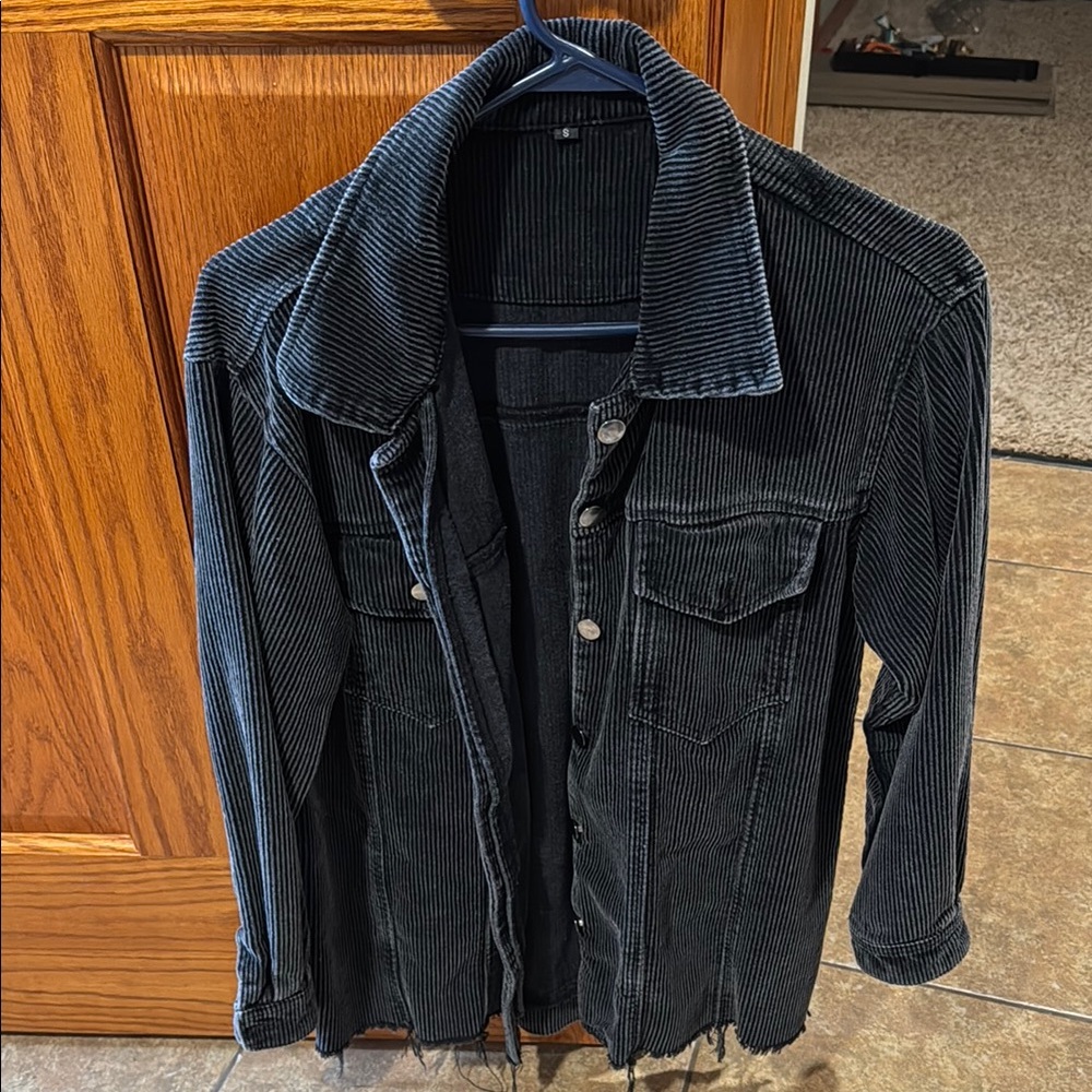 Black oversize corduroy Jacket